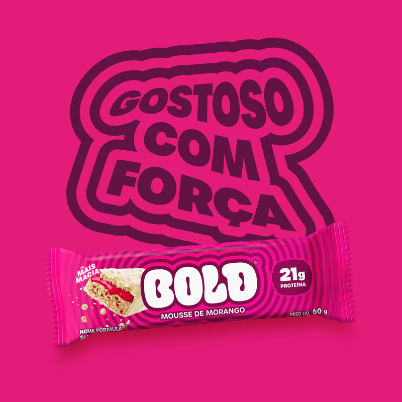 CAIXA B0LD MOUSSE DE MORANGO - 12 UNIDADES