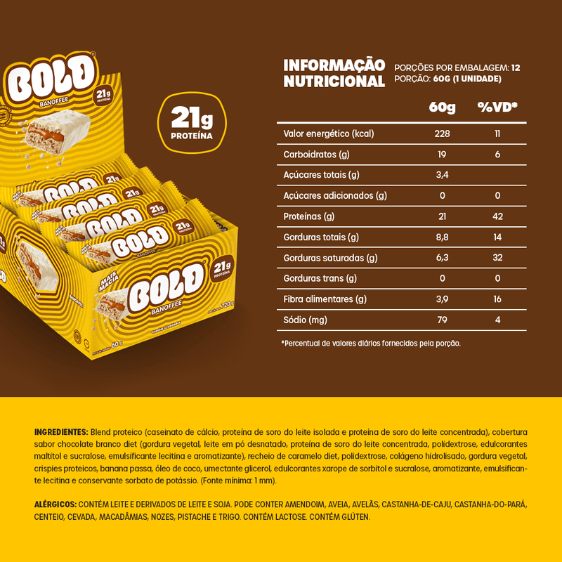 CAIXA B0LD BANOFFEE - 12 UNIDADES