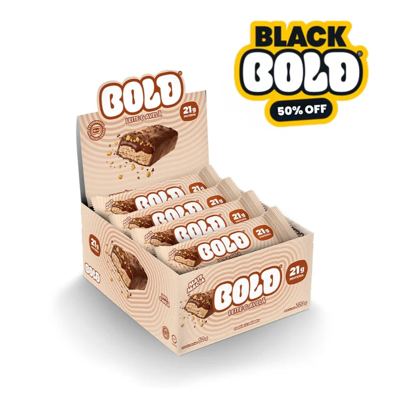 CAIXA B0LD LEITE & AVELÃ - 12 UNIDADES