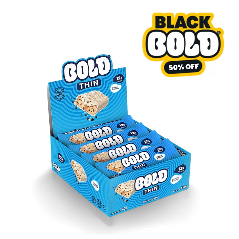 CAIXA THIN COOKIES & CREAM - 12 UNIDADES